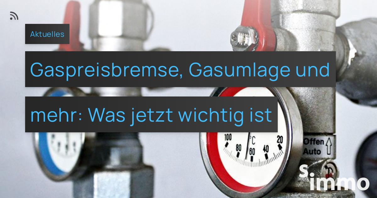 Gaspreisbremse, Gasumlage Und Mehr: Was Jetzt Wichtig Ist ...